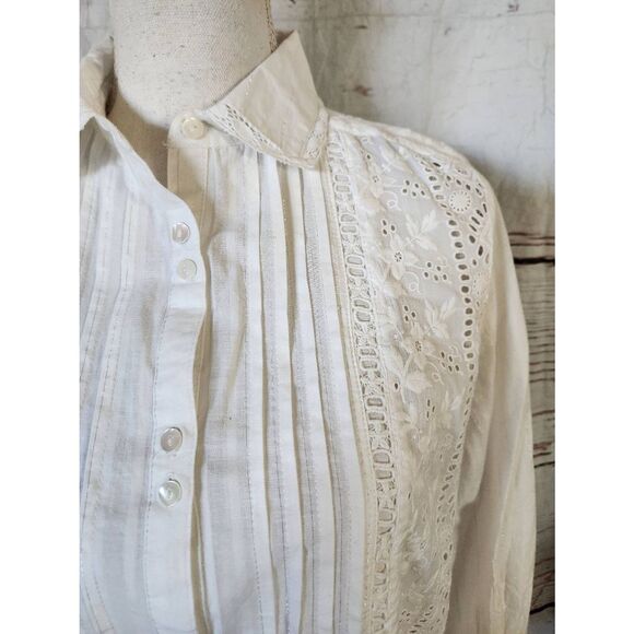 Sundance Jolene Elegance Eyelet Cottagecore Top Size XS - Picture 5 of 8